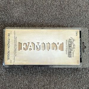 Tim Holtz Sizzix movers and shapers Family Die discontinued. NWT